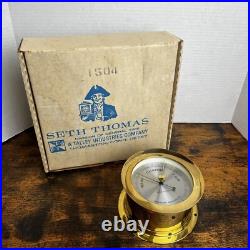 Seth Thomas Ships Barometer 1504 Corsair E537-010 Brass