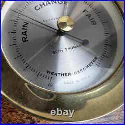Seth Thomas Ships Barometer 1504 Corsair E537-010 Brass