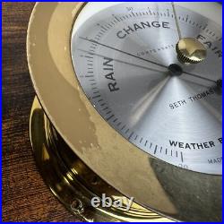 Seth Thomas Ships Barometer 1504 Corsair E537-010 Brass
