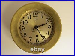 Seth Thomas Ships Clock 5165 Brass Nautical Working with Key Vintage