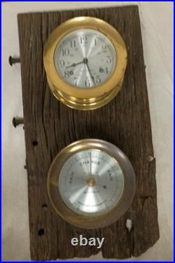 Seth Thomas Ships Clock And Borometer Set Double Mount One Of A Kind Rare