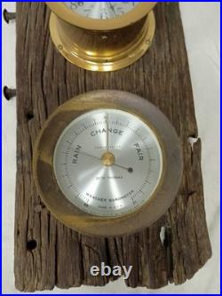 Seth Thomas Ships Clock And Borometer Set Double Mount One Of A Kind Rare