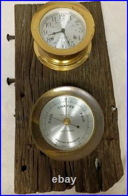 Seth Thomas Ships Clock And Borometer Set Double Mount One Of A Kind Rare