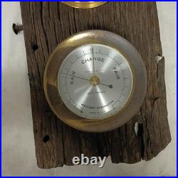 Seth Thomas Ships Clock And Borometer Set Double Mount One Of A Kind Rare