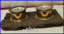 Seth Thomas Ships Clock And Borometer Set Double Mount One Of A Kind Rare