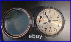 Seth Thomas Ships Clock Bakelite case with key. Additional hour hand