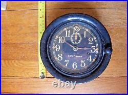 Seth Thomas Ships Clock Marine Maritime Marine / Black Bakelite / R-20704 WORKS