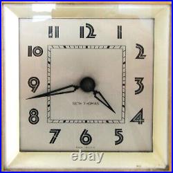 Seth Thomas Stunning 1940's Art Deco Electric Wooden Clock