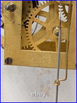 Seth Thomas Time Only Movement for Office #4 and #5 Clocks, Refurbished