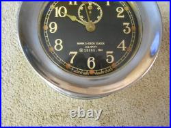 Seth Thomas U. S. Navy Mark I Deck Clock Heavy Case WWII 1941 Seth Thomas U. S. Navy Mark I Deck Clock Heavy Case WWII 1941