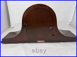 Seth Thomas Vintage Brown Wood 8-Day Westminster Chime Mantle Clock No. 1300