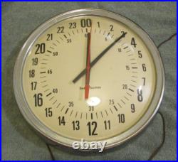 Seth Thomas Vintage Military Time Wall Clock 24hr Electric