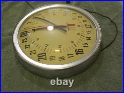 Seth Thomas Vintage Military Time Wall Clock 24hr Electric
