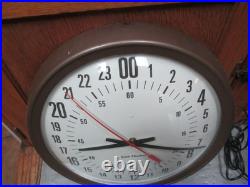 Seth Thomas Vintage Military Time Wall Clock 24hr Electric