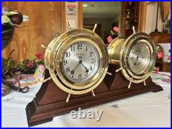 Seth Thomas Vintage Ship's Bell Clock Barometer Set SHIPMATES