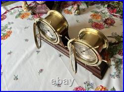 Seth Thomas Vintage Ship's Bell Clock Barometer Set SHIPMATES