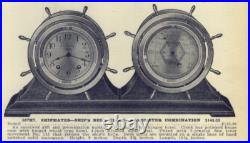 Seth Thomas Vintage Ship's Bell Clock Barometer Set SHIPMATES