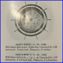 Seth Thomas Vintage Ship's Bell Clock Barometer Set SHIPMATES