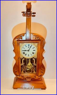 Seth Thomas Violin Clock 1970s Licensed Ltd Reproduction 1885 Issue READ DETAILS
