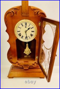 Seth Thomas Violin Clock 1970s Licensed Ltd Reproduction 1885 Issue READ DETAILS