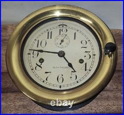 Seth Thomas WWII 8 Day Ship's Clock Working U. S. 1940 BAKELITE & BRASS