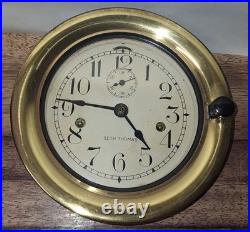Seth Thomas WWII 8 Day Ship's Clock Working U. S. 1940 BAKELITE & BRASS
