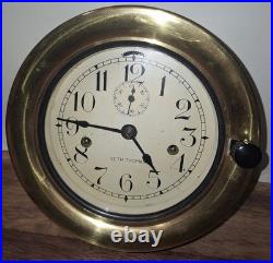 Seth Thomas WWII 8 Day Ship's Clock Working U. S. 1940 BAKELITE & BRASS