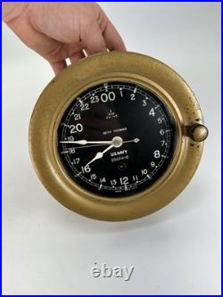 Seth Thomas WWII Bakelite U. S. Navy Deck Clock Circa 1940s Made in USA 52379-E