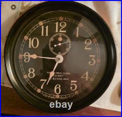 Seth Thomas WWII US Navy Mark 1 Deck Clock Mark I 1943