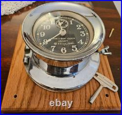 Seth Thomas WWII US Navy Mark I Boat Clock 1941, Runs Great