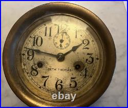 Seth Thomas WW II Navy Maritime Clock AS IS