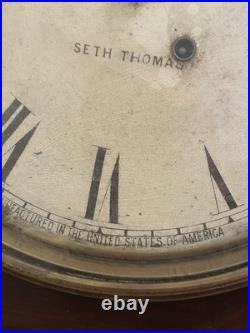 Seth Thomas Wall Clock Untested No Key