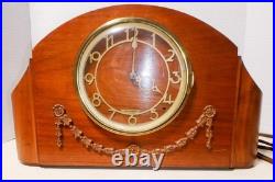 Seth Thomas Westminster Art Deco Mantel Chime Clock 1930s Clean No Key Electric