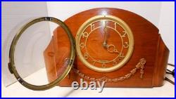 Seth Thomas Westminster Art Deco Mantel Chime Clock 1930s Clean No Key Electric