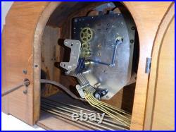 Seth Thomas Westminster Art Deco Mantel Chime Clock 1930s Clean No Key Electric