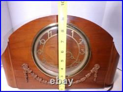 Seth Thomas Westminster Art Deco Mantel Chime Clock 1930s Clean No Key Electric