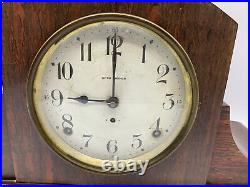 Seth Thomas Westminster Chime Mahogany Mantle Clock Vintage Rare