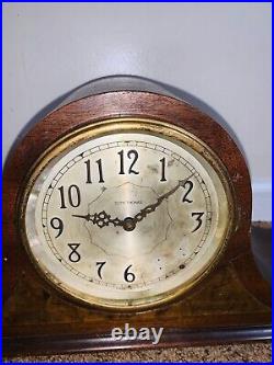 Seth Thomas Westminster Chime Time Strike Mantle Mantel Clock Humpback Electric