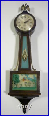 Seth Thomas Wind Up Wall Banjo Clock George Washington Antique Vintage 24 Seth Thomas Wind Up Wall Banjo Clock George Washington Antique Vintage 24