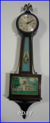 Seth Thomas Wind Up Wall Banjo Clock George Washington Antique Vintage 24 Seth Thomas Wind Up Wall Banjo Clock George Washington Antique Vintage 24
