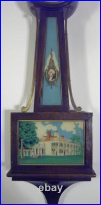 Seth Thomas Wind Up Wall Banjo Clock George Washington Antique Vintage 24 Seth Thomas Wind Up Wall Banjo Clock George Washington Antique Vintage 24
