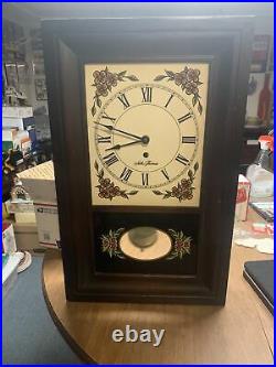 Seth Thomas Wind Wall Clock Pendulum Works Great, Good Shape Vintage Antique