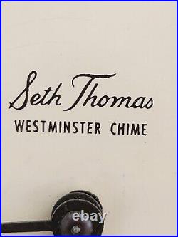 Seth Thomas Woodbury Westminster Chime Clock A401-000 Mantel Clock Germany withKey