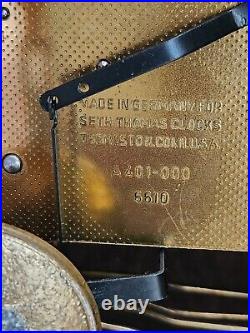 Seth Thomas Woodbury Westminster Chime Clock A401-000 Mantel Clock Germany withKey