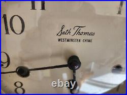 Seth Thomas Woodbury Westminster Chime Clock A401-000 Mantel Clock Germany withKey