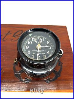 Seth Thomas Wwii Mark I Us Navy Boat Clock 1941 Gorgeous Custom Wood Stand