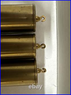 Seth Thomas authentic Grandfather Clock Weight Shells qty-3 WEIGHTS INCLUDED