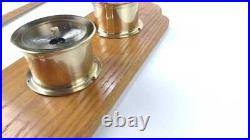 Seth Thomas by Talley Ship's Brass Clock and Barometer Mounted 1055 1056 Seth Thomas by Talley Ship's Brass Clock and Barometer Mounted 1055 1056