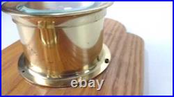 Seth Thomas by Talley Ship's Brass Clock and Barometer Mounted 1055 1056 Seth Thomas by Talley Ship's Brass Clock and Barometer Mounted 1055 1056