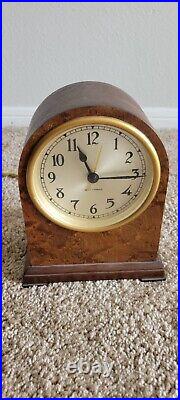 Stunning Antique Seth Thomas Mahogany Wired Clock WORKS